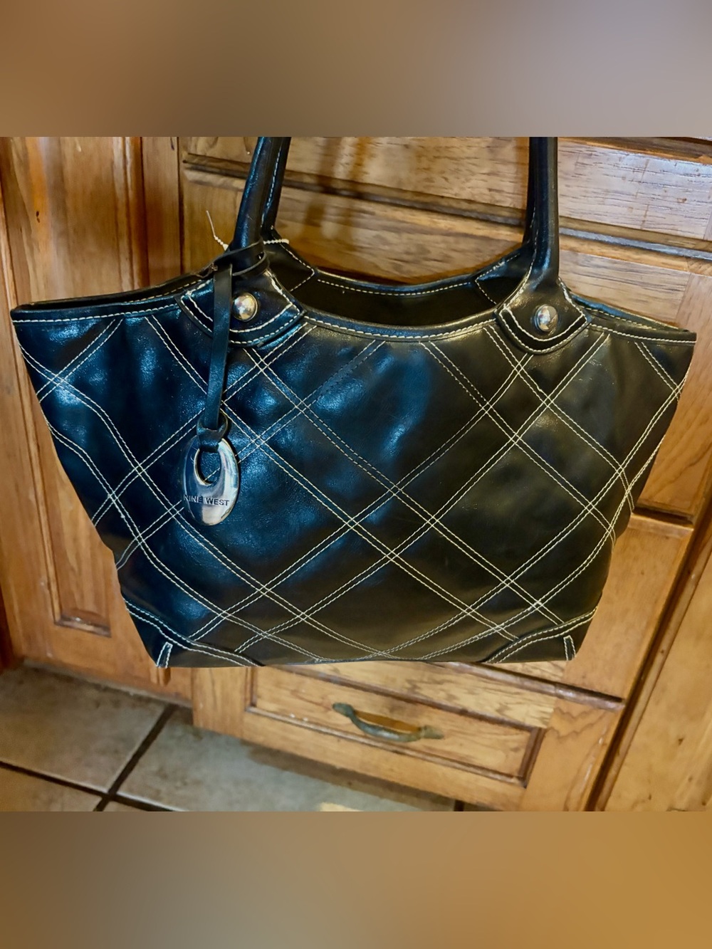Nine West Black & White Tote